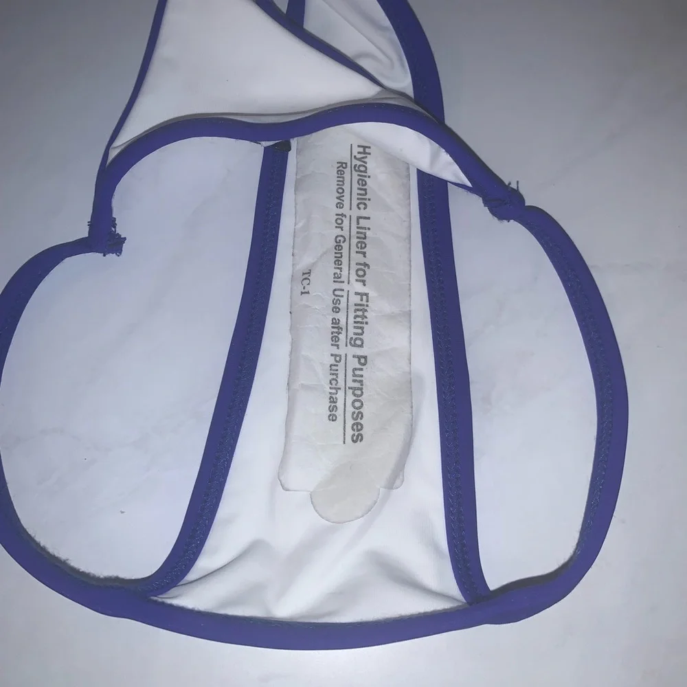 Pacific and Driftwood petite bikini bottom white and blue size S